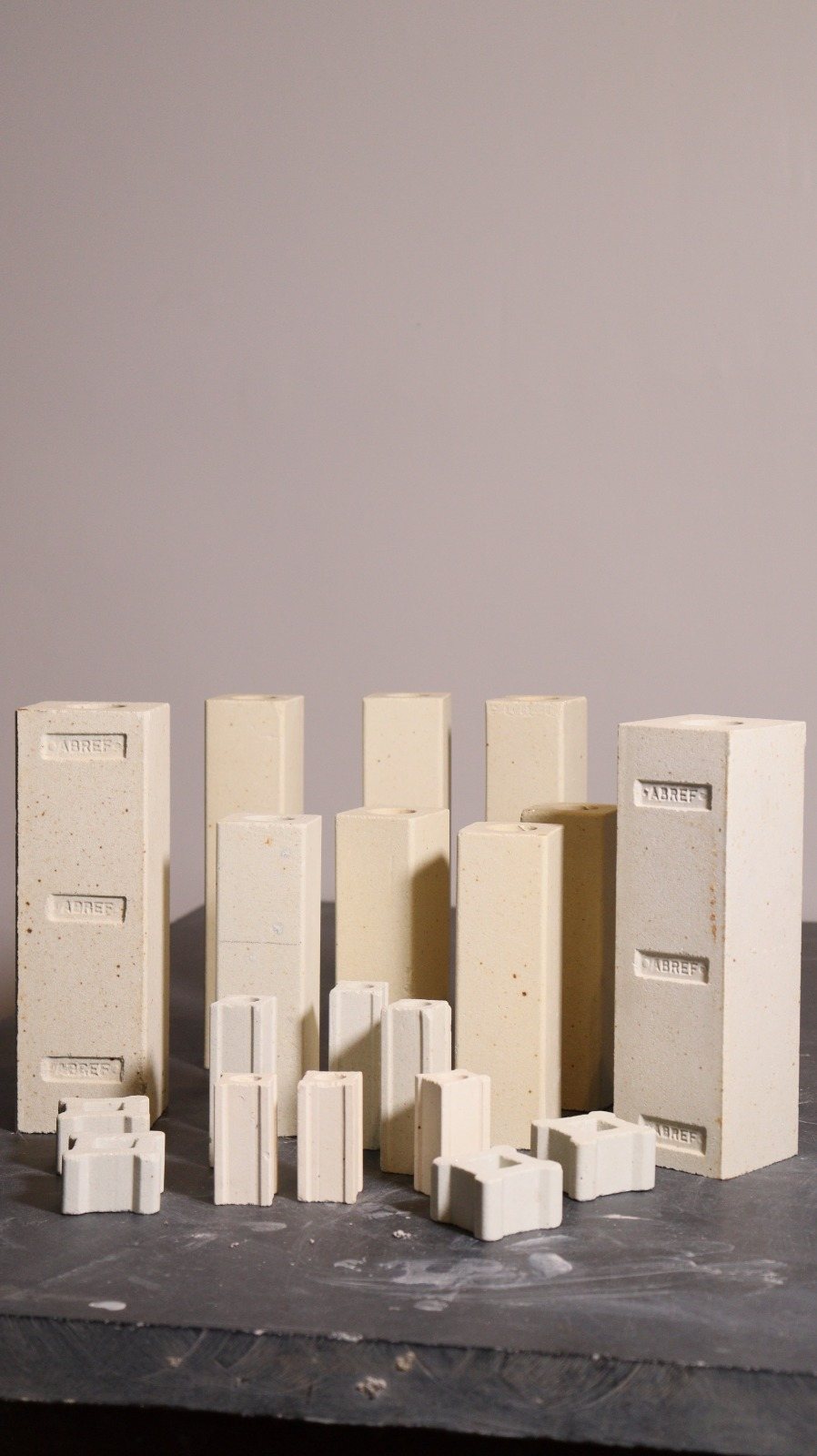 Range of ABREF branded cordierite kiln posts and props